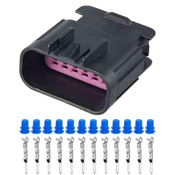 Електричний з'єднувач, 12-контактний Чорний, Пластик Київ