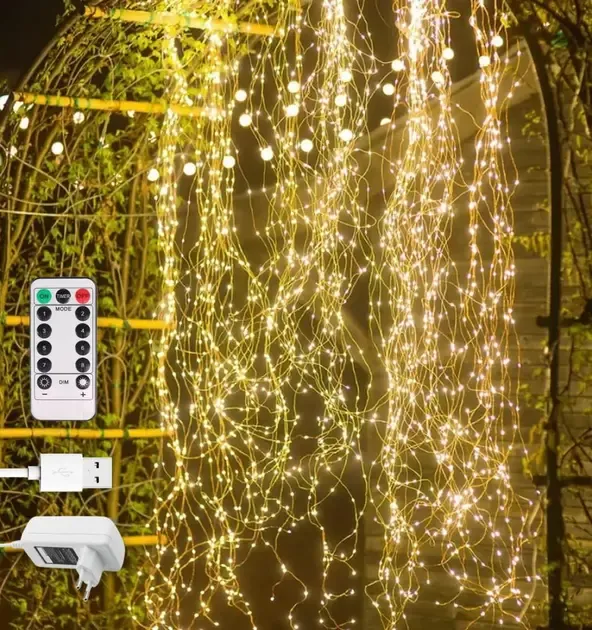 Гирлянда Смарт Конский хвост 20 нитей по 2м с пультом Коломия - фото 1