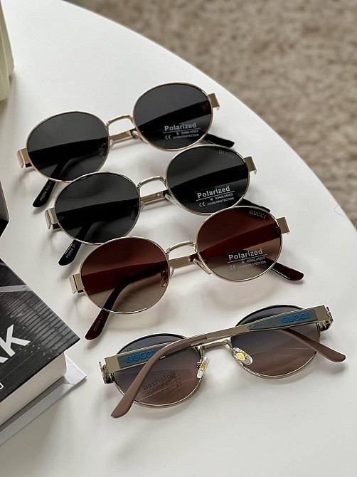 Женские очки Gucci. Polarized 🔥 с металлической оправой – стильный аксессуар для среднего лица MasterSem Киев - изображение 2