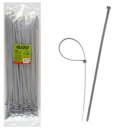 Хомут пластиковий Alloid 7.6 х 400 100 шт./уп. сірий Одеса - фото 1