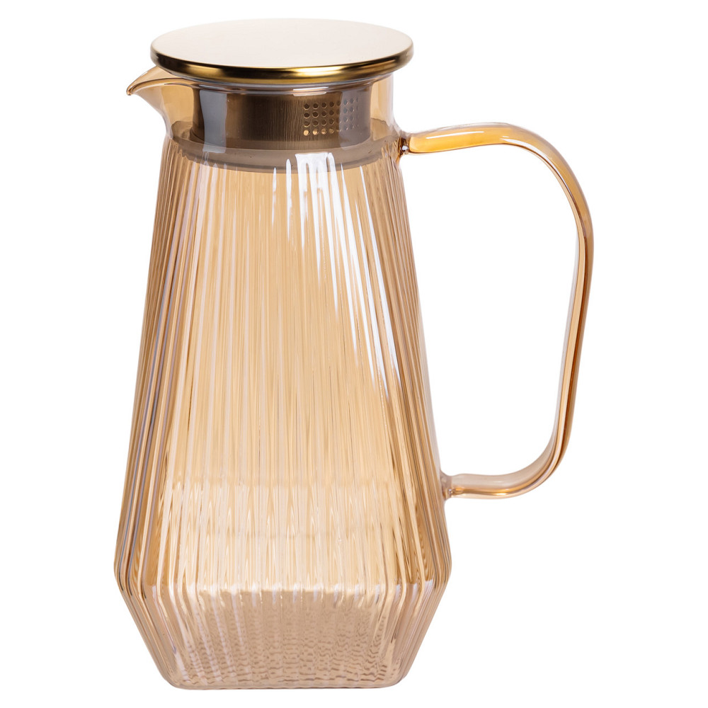 Глечик 1.8 л зі склянками 6 штук по 200 (мл) графин для компоту соку води лимонаду глечик для напоїв Коричневий HP-19-39 Коломыя - изображение 3