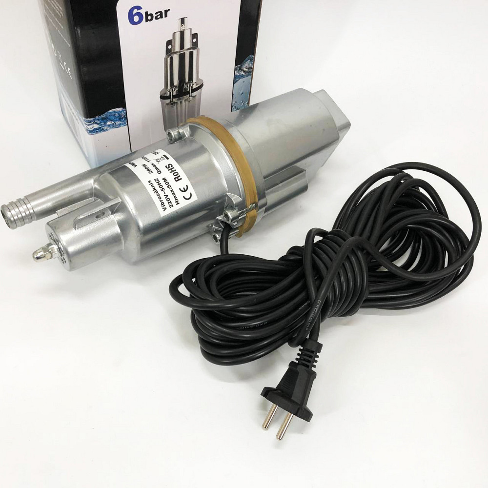 Насос вібраційний 0.25кВт, H 75м, Q 18л/хв, 100мм, 10м кабелю, верхній забір NO-86 Івано-Франківськ - фото 3