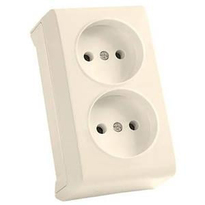 VERA Розетка зовнішня 2 без заземлення крем Viko Харків - фото 1