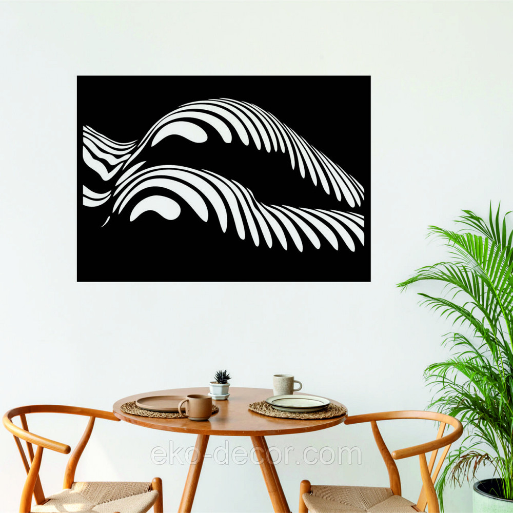 Декоративное настенное Панно «Девушка» , Декор на стену 90*63 см, Черный Киев - изображение 5