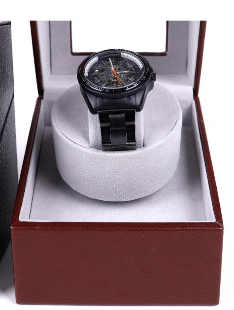 Ротомат, Віндер, Скринька для автопідзаводу годинника (Watch Winder), 1 слот, тихий мотор, екошкіра Київ - фото 6