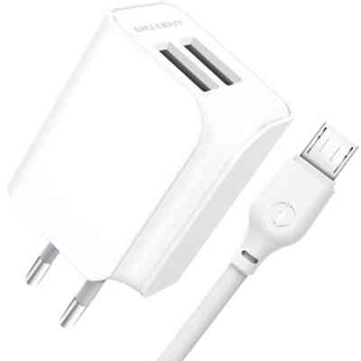 Зарядное устройство XO L35D 2 USB 2.1A cable microUSB (XO-L35-MCR) Винница