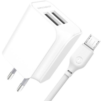 Зарядний пристрій XO L35D 2 USB 2.1A cable microUSB (XO-L35-MCR) Вінниця - фото 1