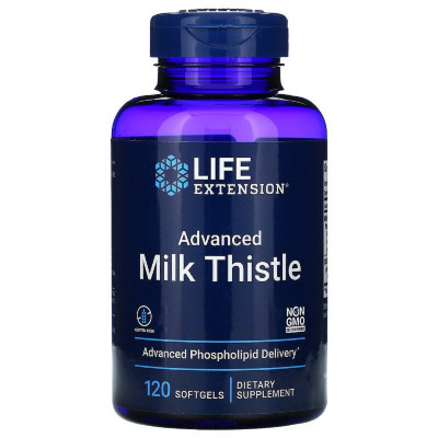 Трави Life Extension Силімарин (Розторопша), European Milk Thistle, 120 желатинов (LEX-19251) Вінниця - фото 1