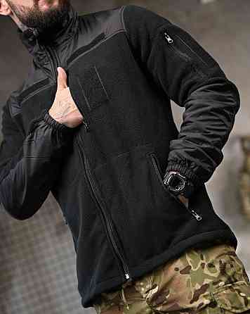 Тактическая флисовка DETROID  черная ПП4746 Одесса