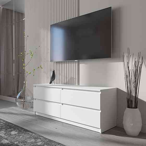 Тумба под телевизор VAYS R-6, 4 ящика без ручек, ЛДСП, 140×40×53 см Львов