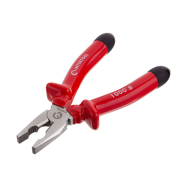 Плоскогубці 200 мм, діелектричні, 1000 В, CrV 6150 INTERTOOL NT-0314 Київ - фото 1
