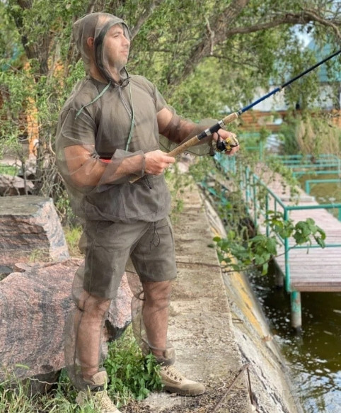 Антимоскитный костюм Mosquito Защита от насекомых (комаров, клещей, мошек) сетчатый Оливковый Винница - изображение 7