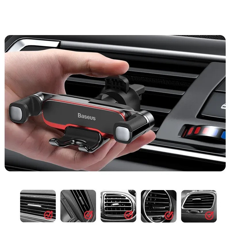 Автомобільний тримач для телефону Baseus Mr Hui Gravity Car Mount Black Одеса - фото 7