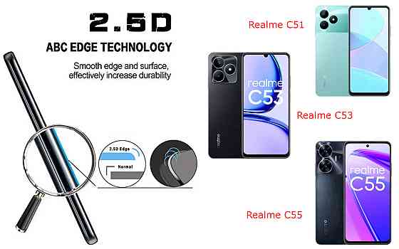 Захисне скло ArmorGlass для Realme C51, Realme C53, realme C55 – стійке до подряпин та ударів Київ