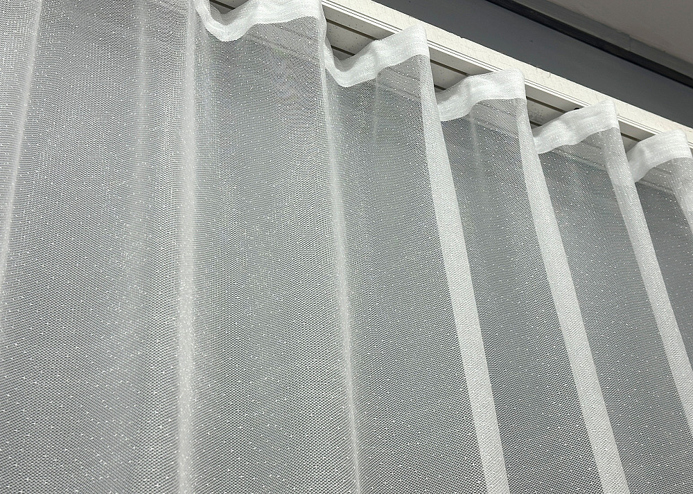 Тюль жаккард цвет белый с бежевым 1668т Киев - изображение 7