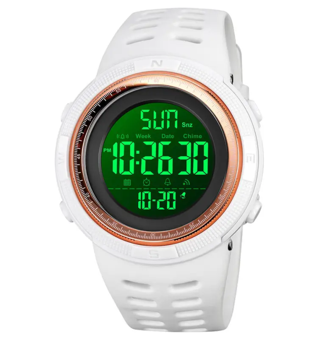 Спортивные наручные часы Skmei 2070 (Белые с белым циферблатом) Винница - изображение 3