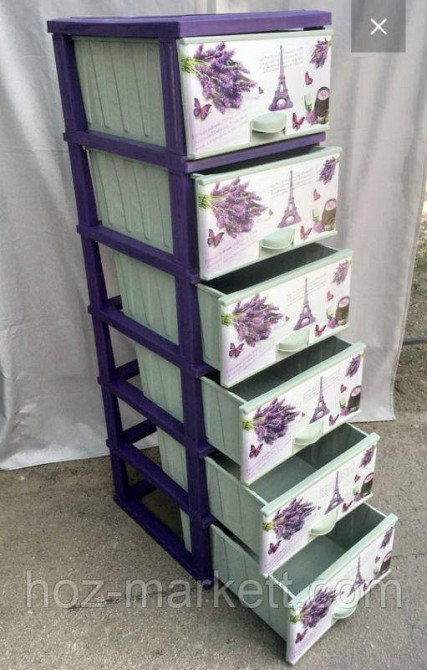 Комод пластиковый Эйфелева башня 6 ящиков Харьков - изображение 2