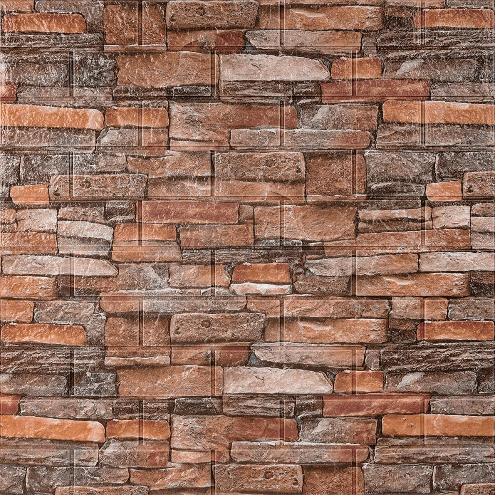 Самоклеящаяся 3D панель 700x770x3мм Коричнево-рыжий (58-3) SW-00001319 Днепр - изображение 1