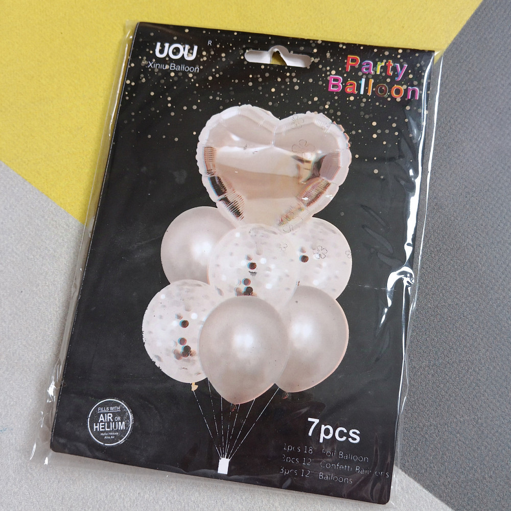 Набор воздушных шаров серебро 7шт. Киев - изображение 1