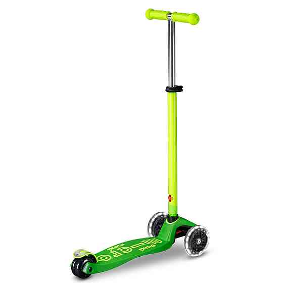 Самокат Micro серії Maxi Deluxe Neon LED – Зелений папуга Дніпро