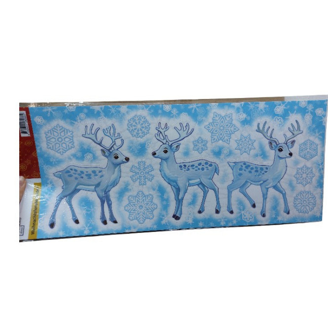 Новогодняя наклейка Олени Livarno Home 21 на 47 см голубой Киев - изображение 3