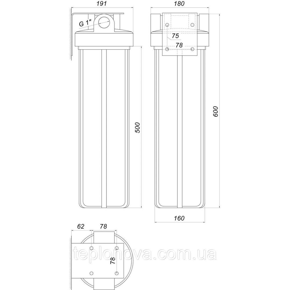 Фільтр-колба + ПП картридж Bio+ systems SL20-BB Big Blue 20|, 1| Чернівці - фото 7