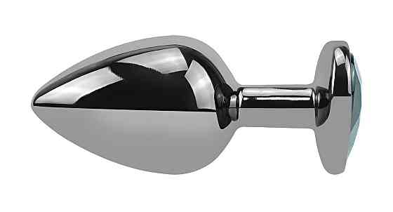 Анальна пробка з кристалом EGZO - Dark Silver Heart Plug Rose size M Sex Aura Київ