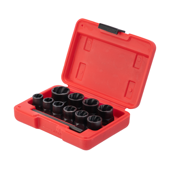 Набір екстракторів подовжених для пошкоджених болтів і гайок, 10 шт. INTERTOOL SD-8008 Київ