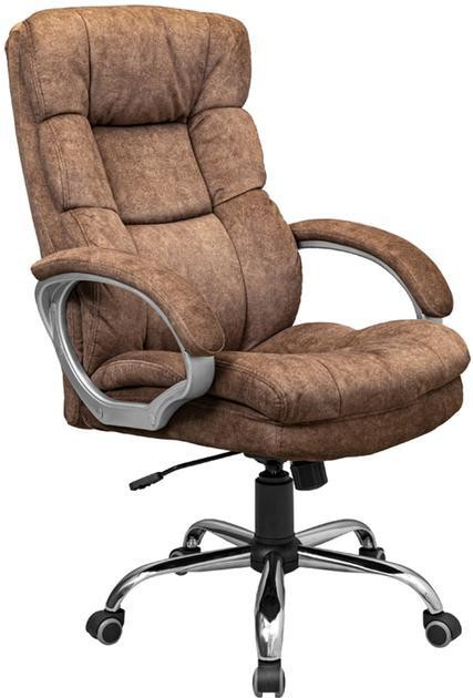 Офісне крісло керівника ManhattanDesign Хром AnyFix М-2 Brown (Прогумовані колеса) Днепр - изображение 1