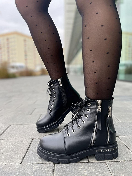 MILLI GOLD Черевики жіночі MILLI GOLD 733-Isabel чорні (зима, шкіра натуральна) (2749) лише 37р Коломия - фото 1