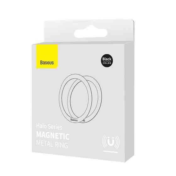 Пластина для магнітного тримача Baseus Halo Series Magnetic Metal Ring（2pcs/pack）Black Одеса