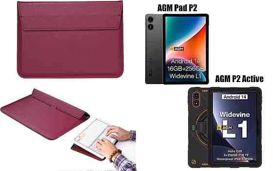 Чехол-конверт VitoCase для AGM Pad P2, P2 Active, с функцией подставки для планшета Бордовый Киев