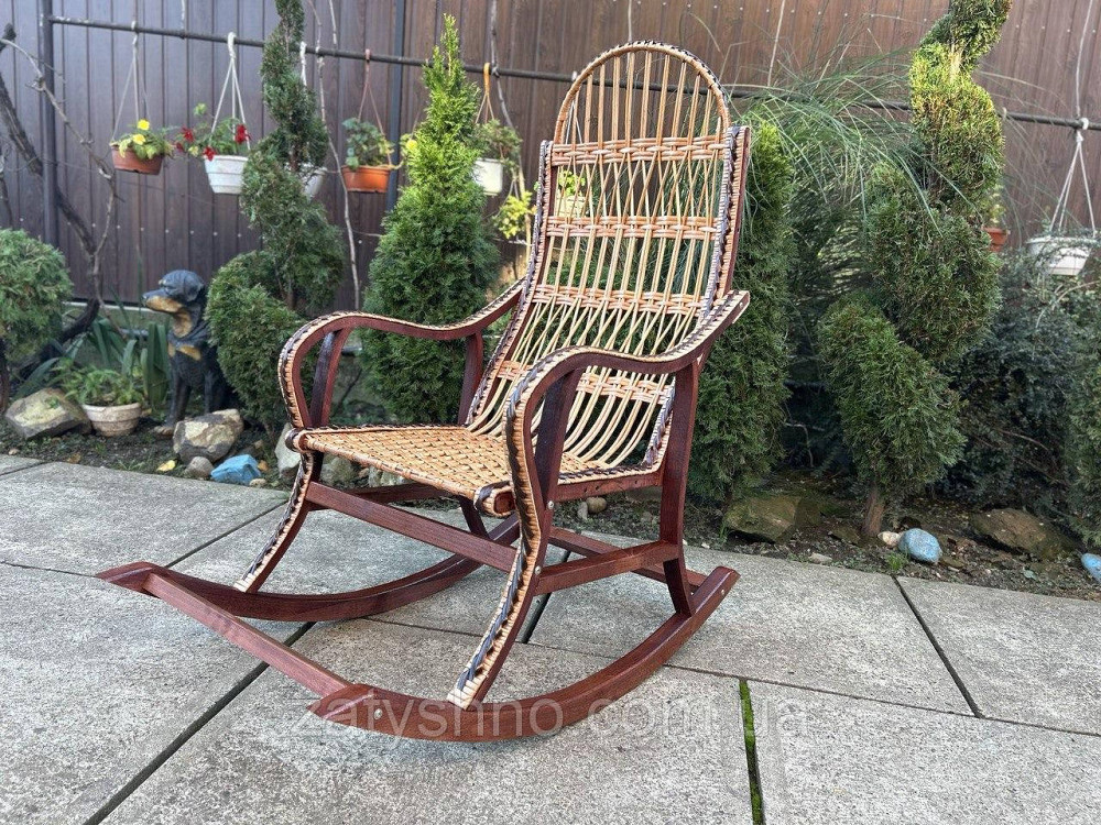 Кресло качалка сидяча из лозы и ротанга Киев - изображение 1