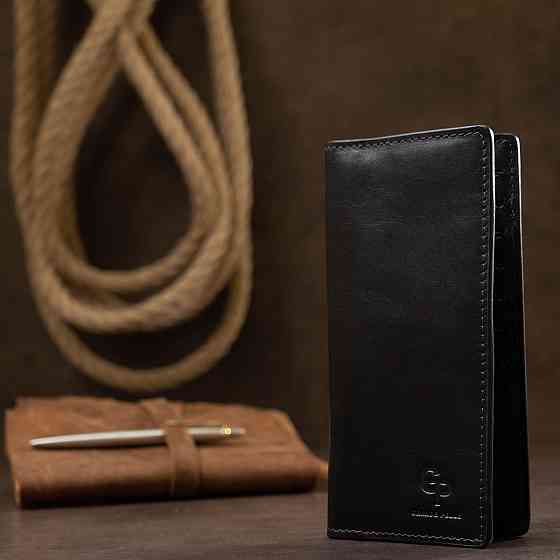 Практичне чоловіче портмоне GRANDE PELLE 11559 Чорний Київ