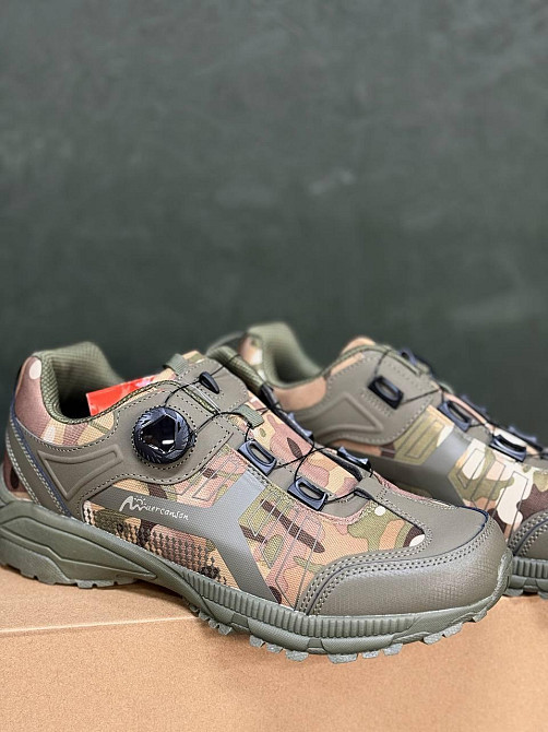 Літні тактичні кросівки мультикам чоловічі для ЗСУ військове взуття прошите, з автошнурком Львів - фото 6