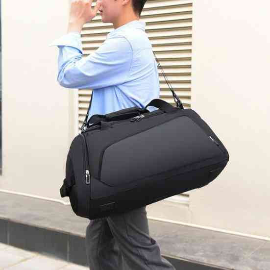 Сумка спортивная дорожная для тренировок или путешествий с плечевым ремнем,для спорта,57x26x30 см,черная Каменец-Подольский