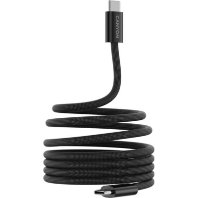Дата кабель USB-C to USB-C 1.0m 60W Magnet Braided Black Canyon (CND-CCMG60AB15B) Вінниця - фото 3