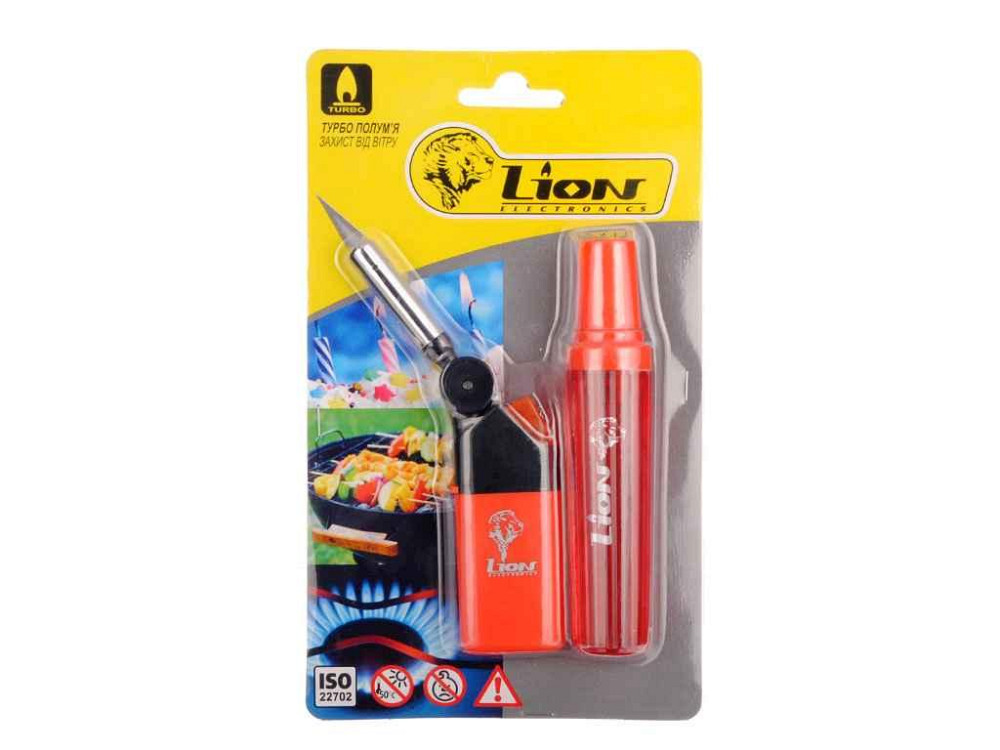 Запальничка побутова TURBO газ.балончик LPT 580 ТМ LION Київ - фото 1