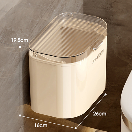 Контейнер для сміття з кришкою, прозорий пластиковий бак, підвісний контейнер для кухні, об'єм 8 л, розмір 26x16x19.5 см Кам'янець-Подільський - фото 3