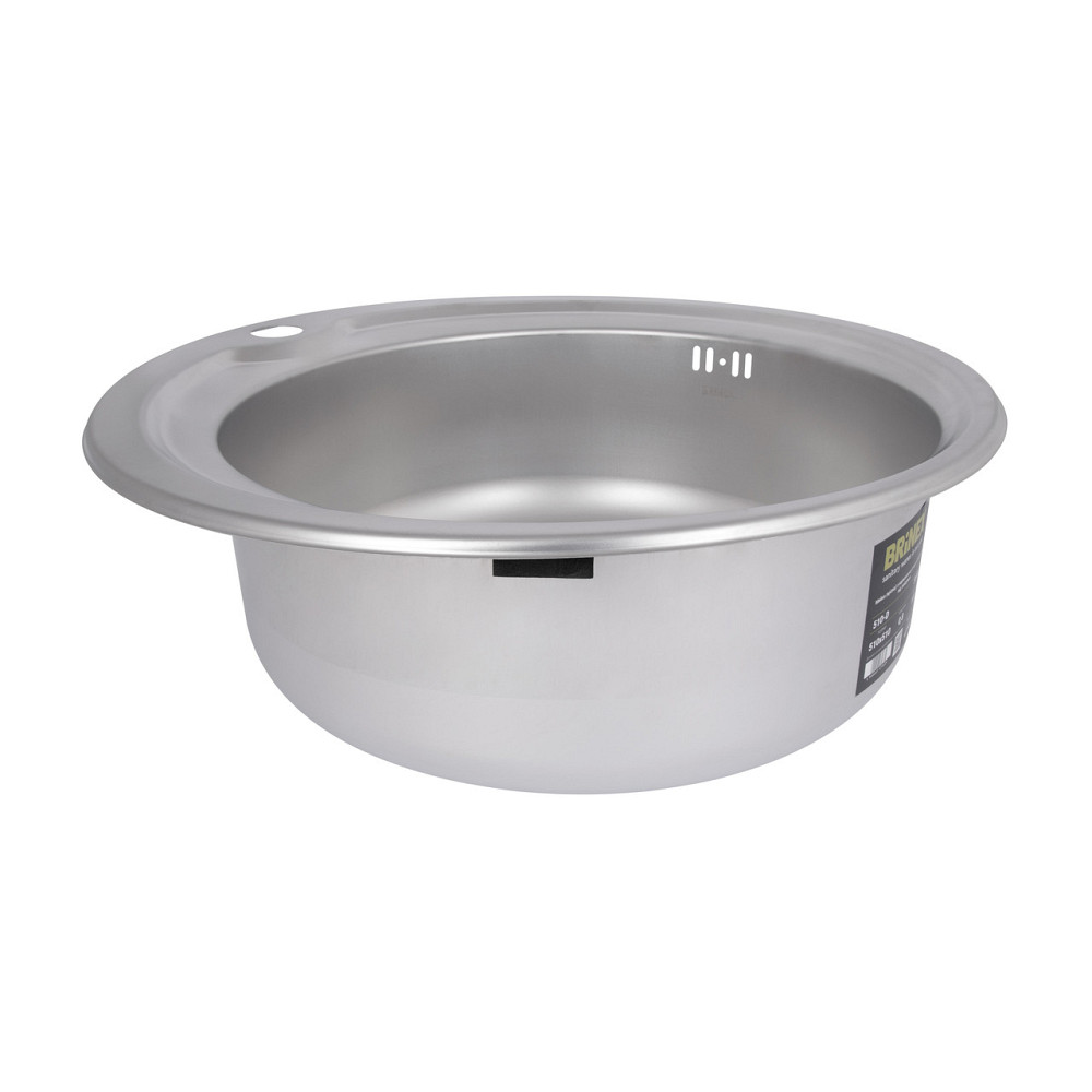 Кухонная мойка Brinex 510-D 0,8 мм Satin (BRIN510SAT08) Киев - изображение 4