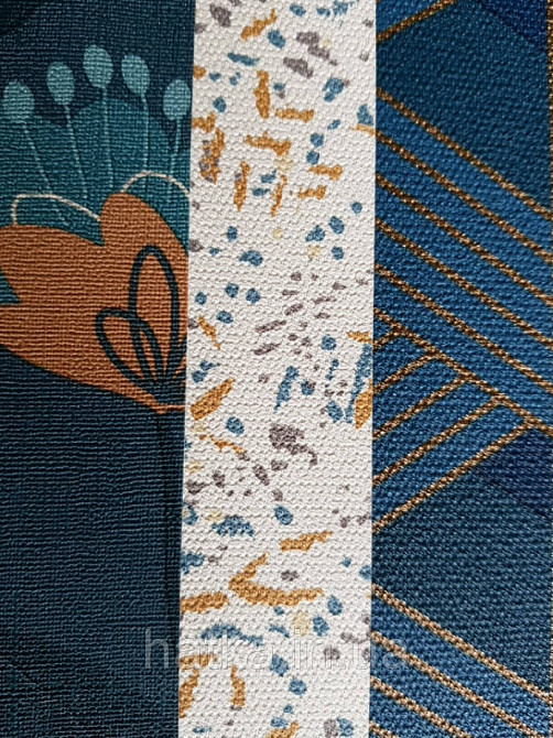 Шпалери вінілові Lutece Melody 51196901 для дитячої абстракції точки мазки журавлини сині коричневі на білому Київ - фото 2