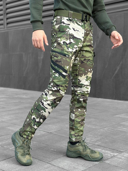 Штани карго чоловічі весняні з кишенями мультикам Pobedov Static Київ - фото 7