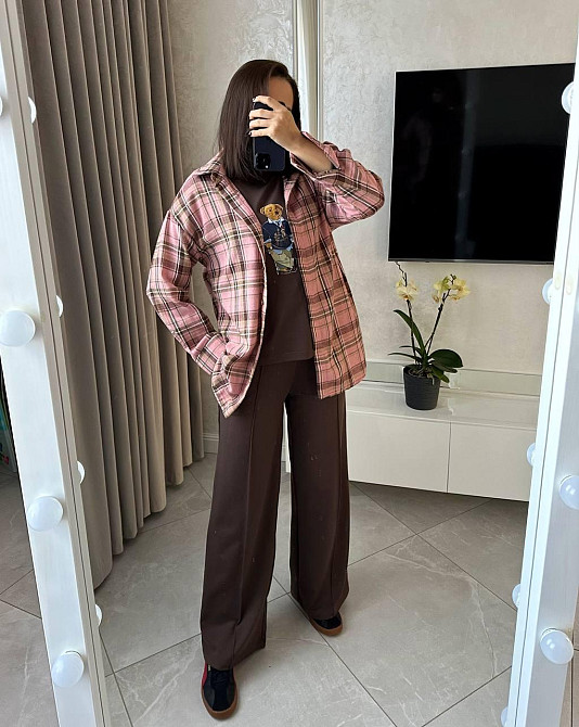 Женская повседневная рубашка в клетку на пуговицах Одесса - изображение 2