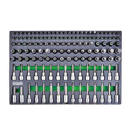 Haбіp біт впpecoвaниx в гoлoвку 1/4", 3/8", 1/2" 135ед. (в ложементі, тип D) TOPTUL GED1351 Чернігів