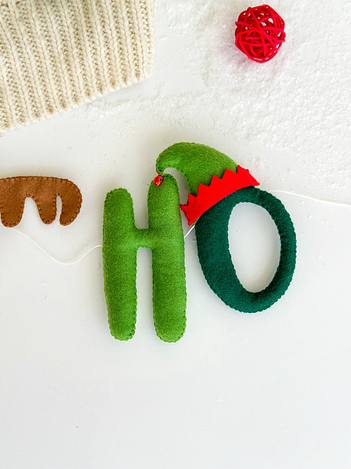 Новогодняя герлянда из фетра ручной работы - НО-НО-НО Киев - изображение 7