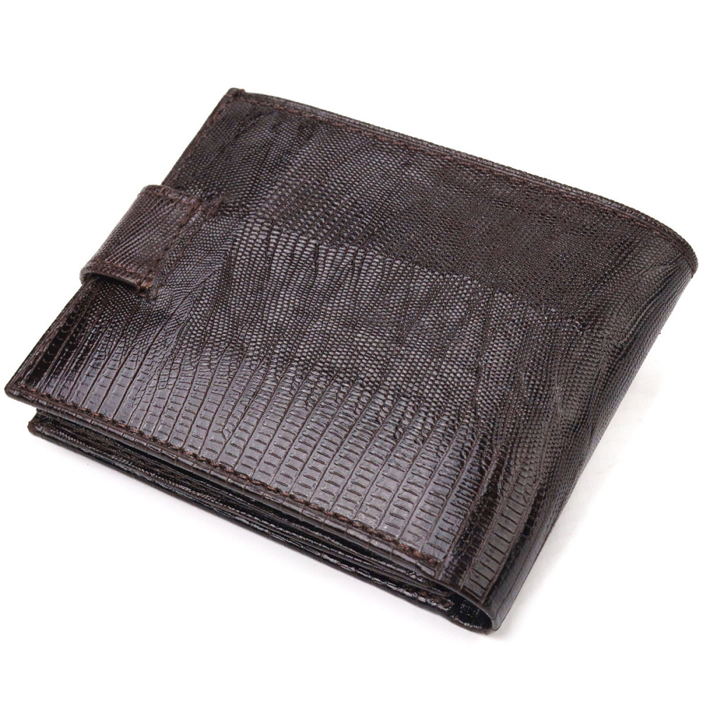 Небольшой мужской кошелек из натуральной фактурной кожи CANPELLINI 21507 Коричневый Киев - изображение 9