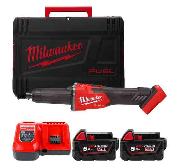 Шлифмашина прямая аккумуляторная MILWAUKEE, M18 FDGRB-502X, O6/8мм (+зар.пр.,2ак.Х5Ач,HD кейс) Одесса