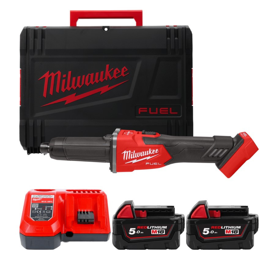 Шлифмашина прямая аккумуляторная MILWAUKEE, M18 FDGRB-502X, O6/8мм (+зар.пр.,2ак.Х5Ач,HD кейс) Одесса - изображение 1