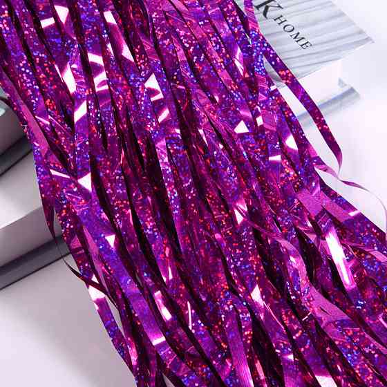 Дощик для фотозони з голограмою прикраса 245 см на 92 см малиновий Київ