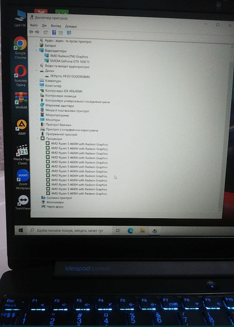 Ноутбук: Lenovo Gaming 3/ GTX 1650Ti/Ryzen 5 4600H x 12 CPU/ RAM16GB/SSD512Gb./Ідеал! Київ - фото 3